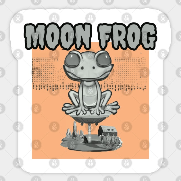 MOON FROG (nuclear sunset) Sticker by The Illegal Goat Company